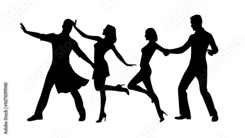 Silhouette of a person running illustration athletic