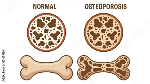 Normal vs. Osteoporosis Bone Comparison