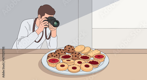 Photographer Captures Arrangement Of Delicious Pastries For Culinary Content Creation