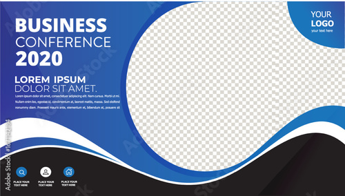 Abstract banner design web template Set, Horizontal header web banner. Modern Gradient Blue cover header background for website design, Social Media Cover ads banner, flyer, invitation card