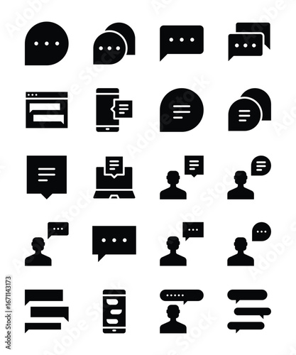 People chatting and messaging using different devices and platforms