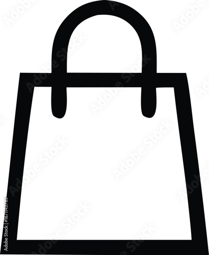 Simple shopping bag icon represents commerce retail and online shopping simple purchase symbol for e-commerce websites and apps