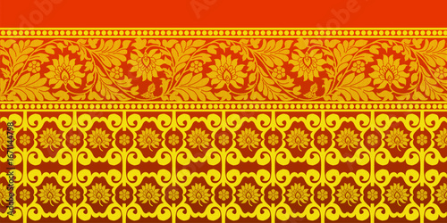beautiful graphic saree design and this sari design is in Indian style which is for textile fashion industry and it can be used as wallpaper backdrop and website bg this style is originated in india