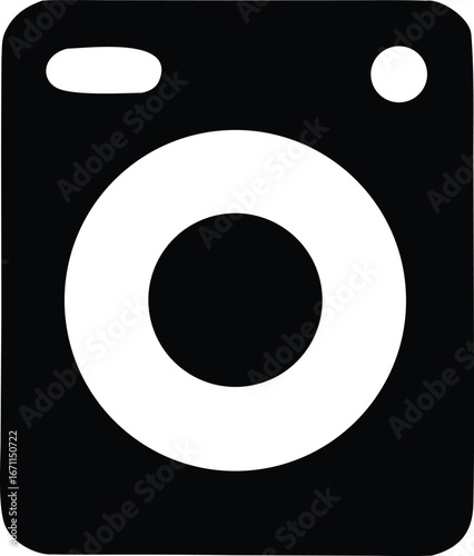 Modern camera icon symbol clean design minimalist photography graphic equipment equipment gadget capture visual media device