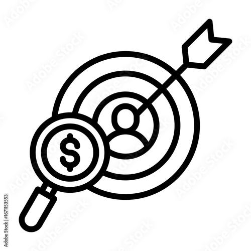 Niche Icon Line Style Vector Illustration