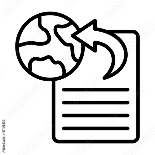 Publishing Icon Line Style Vector Illustration