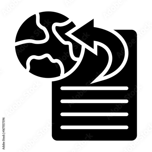 Publishing Icon Glyph Style Vector Illustration