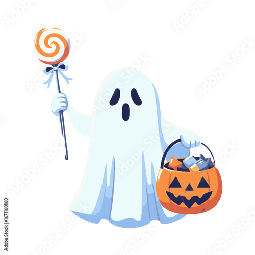 trick or threat illustration design