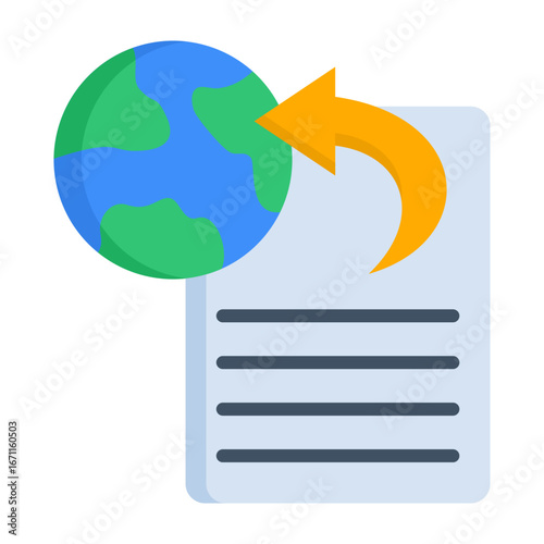 Publishing Icon Flat Style Vector Illustration