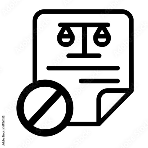 violation Line Icon