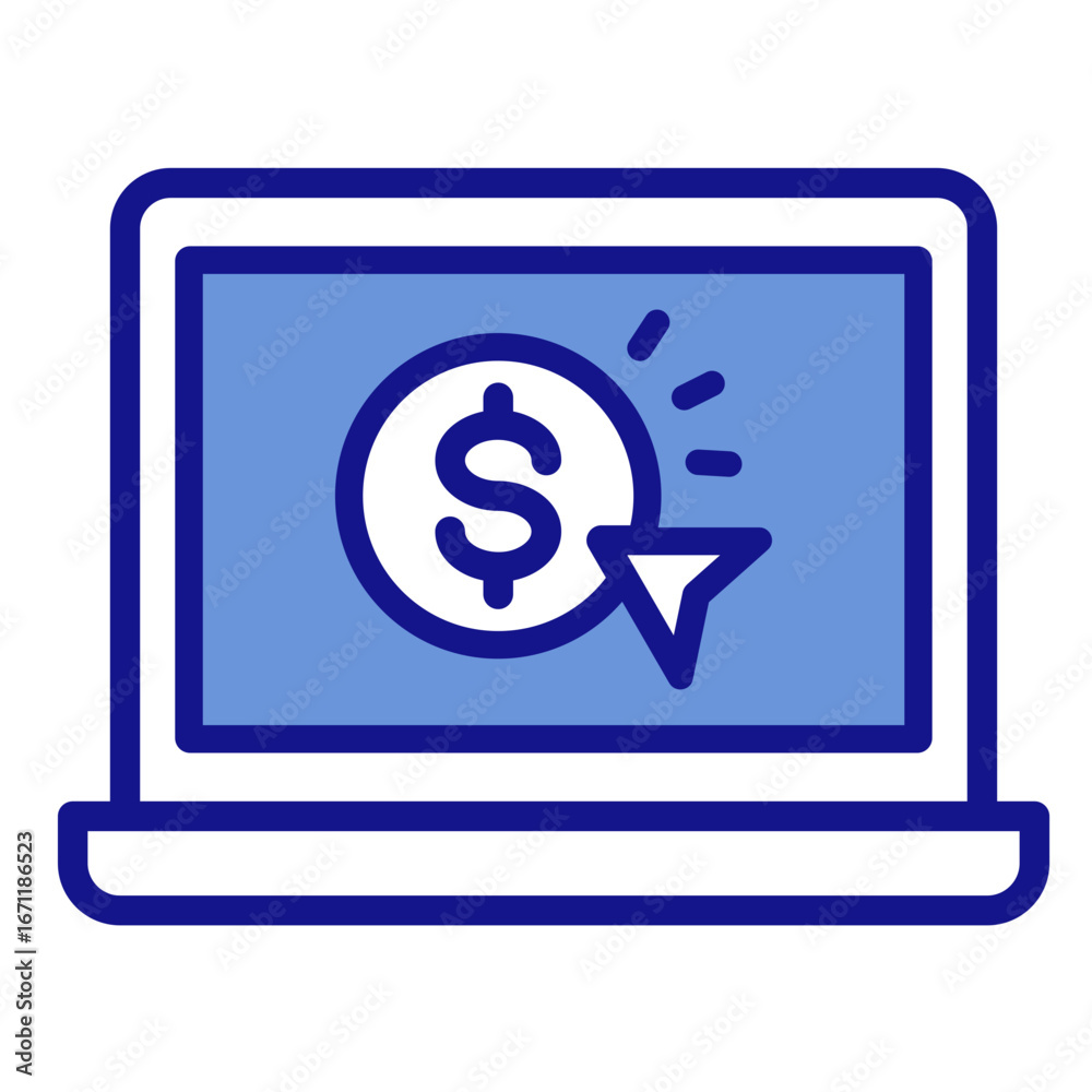 Obraz premium Pay Per Click Icon Element For Design