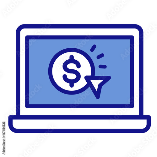Pay Per Click  Icon Element For Design