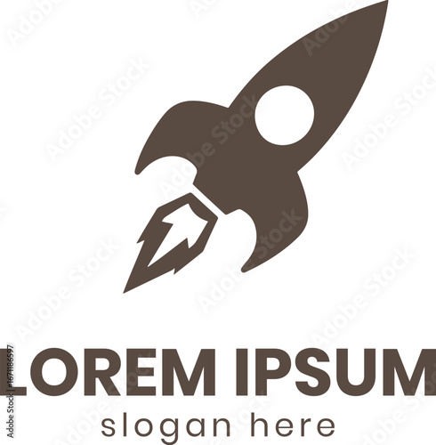 rocket logo vector – startup and space exploration icon design