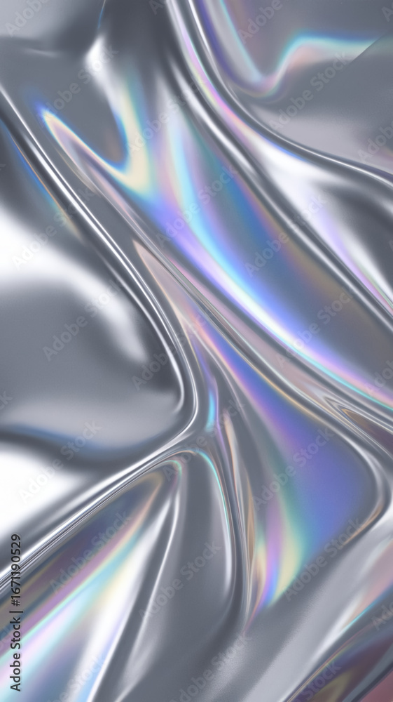 Obraz premium A silver colored background with a rainbow design 3