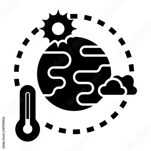 climate change Solid icon