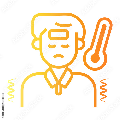 climate change Line Gradient Icon