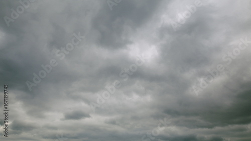 Gloomy Sky with Overcast Clouds A Stunning Nature Landscape Featuring Dark and Dramatic Skies