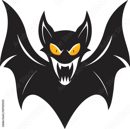 Halloween Bat Silhouette Vector Design