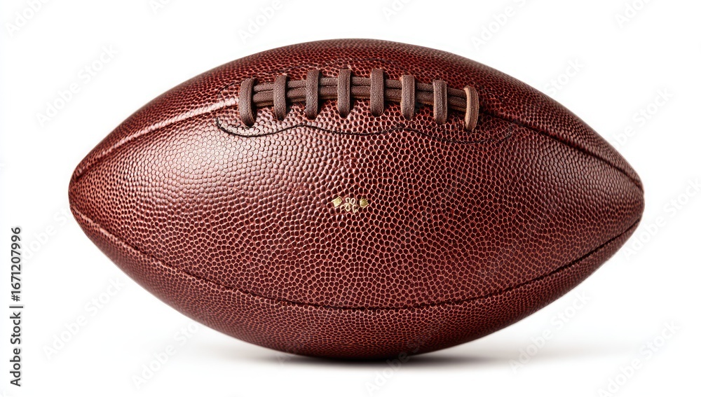 Fototapeta premium Close-up of a brown leather American football