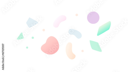 Pastel abstract shapes create a modern playful design for backgrounds, websites, and branding with a soft and gentle aesthetic, perfect for creative projects