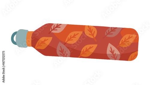 Stylish autumn leaves patterned water bottle design for healthy hydration and outdoor adventures