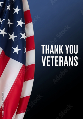 Thank you veterans american flag patriotic tribute