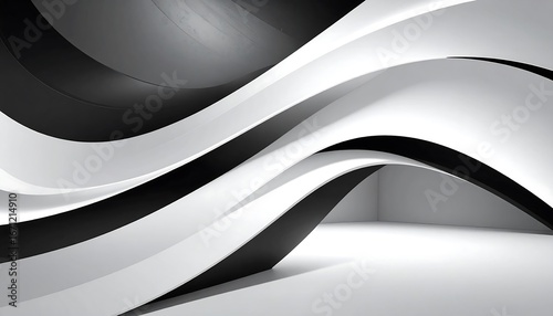 Abstract black and white architectural design