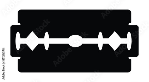 Razor Blade Icon Set – Sharp Metal Blade Symbol Collection in Thin Line Outline Vector Illustration.