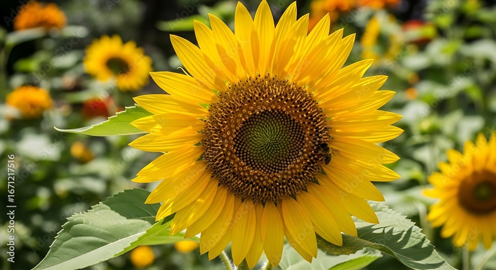 Obraz premium Vibrant Sunflower Blooming in a Sunny Garden.