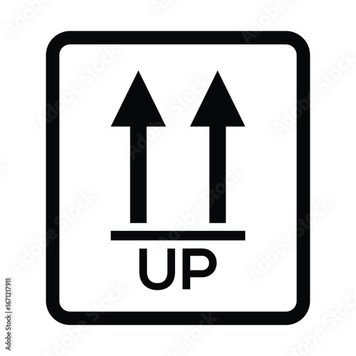 This Side Up Icon – Keep Upright Package Symbol for Safe Shipping and Fragile Box Handling.