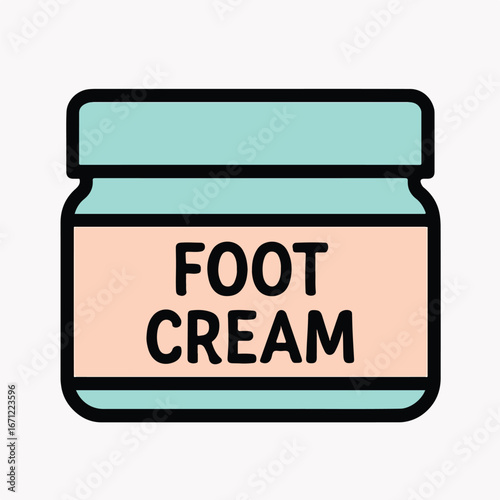 vector illustration of cream jar