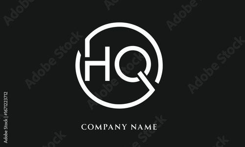 HQ, QH Alphabets Letters Logo Monogram (5000x3000 pixels, 300dpi)
