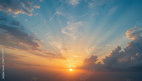 Beautiful Sunset Sky – Abstract Background Symbolizing Worship, Freedom, and Faith