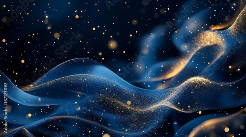 Celebration of excellence award ceremony digital design luxurious blue and gold background aesthetic viewpoint high-end concept