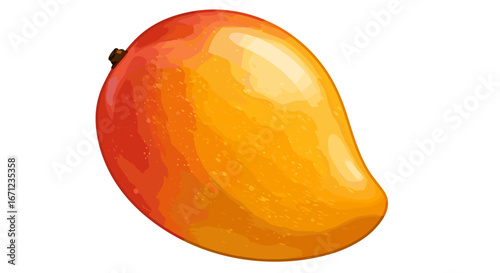 Vibrant Ripe Mango Exotic Tropical Fruit Healthy Sweet Taste Isolated on Transparent Background