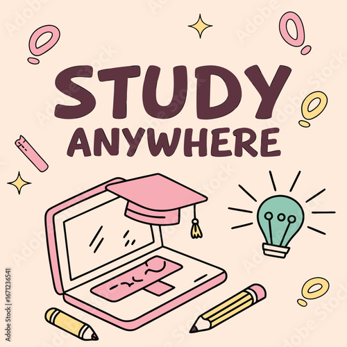 back to school concept studdy anywhere