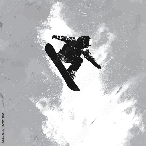 A snowboarder executes an impressive aerial maneuver while riding stylishly over soft snow.