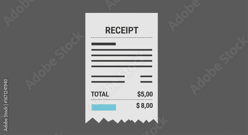 Simple Receipt Showing Two Monetary Amounts