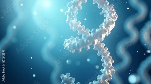 Scientific milestone dna helix structure unveiled laboratory digital artwork microscopic environment close-up view genetic research concept