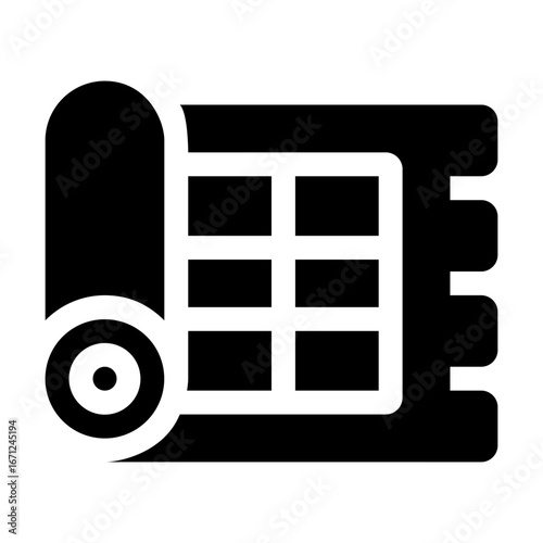 Prayer mat Solid Icon Vector