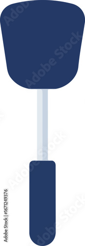 Simplified blue shaving brush ideal for grooming, barber, mens products themes and personal care graphic designs, brochures, websites.