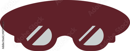 Sleek burgundy sunglasses with mirrored lenses for fashion or summerthemed designs, lifestyle blog posts, or eyewear product promotions.