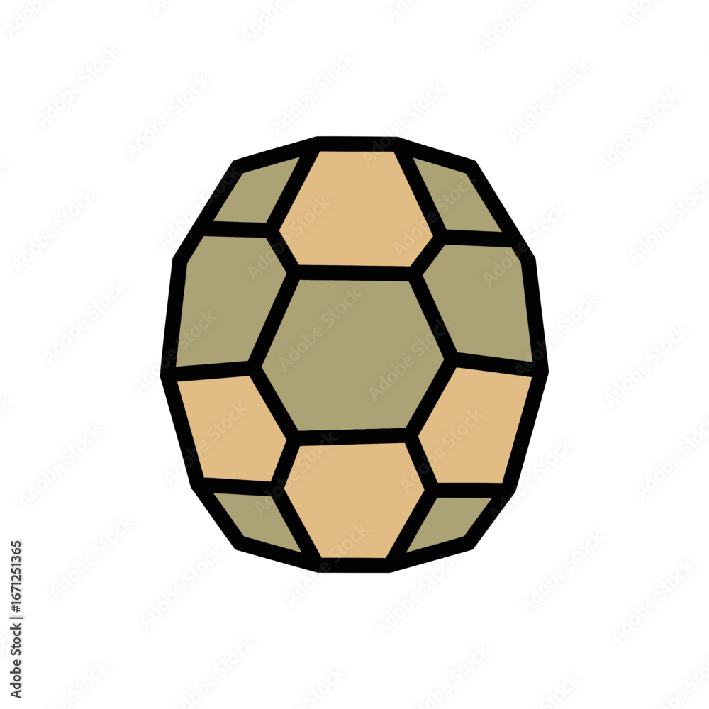 Obraz premium Geometric Abstract Sphere with Hexagonal Panels