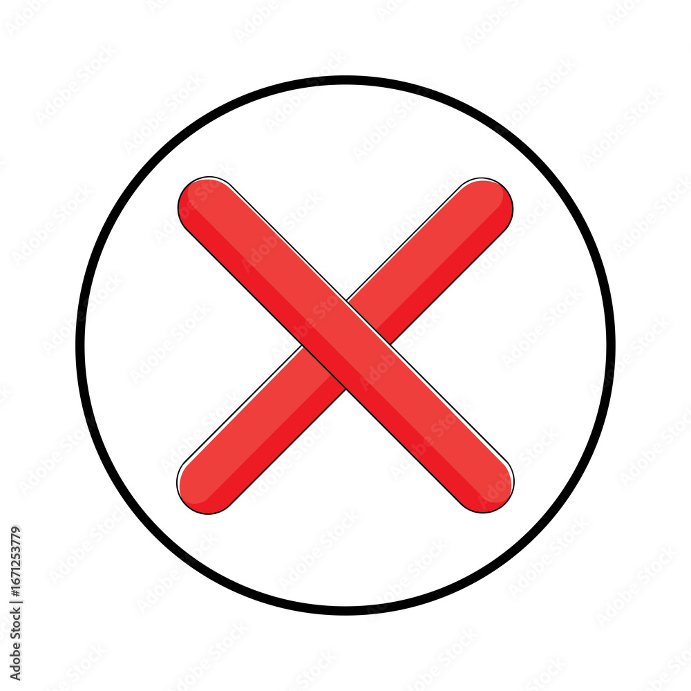 Obraz premium Red Cross icon in a circle