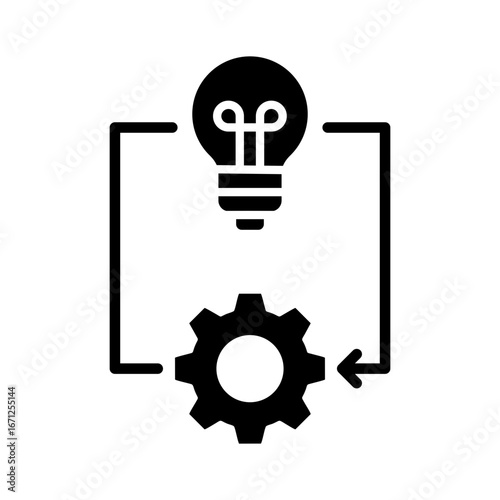 Implementation Icon Vector Illustration Glyph Version