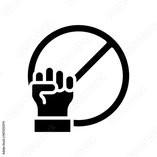 Resistance Icon Vector Illustration Glyph Version