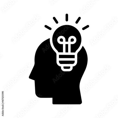 Idea Icon Vector Illustration Glyph Version
