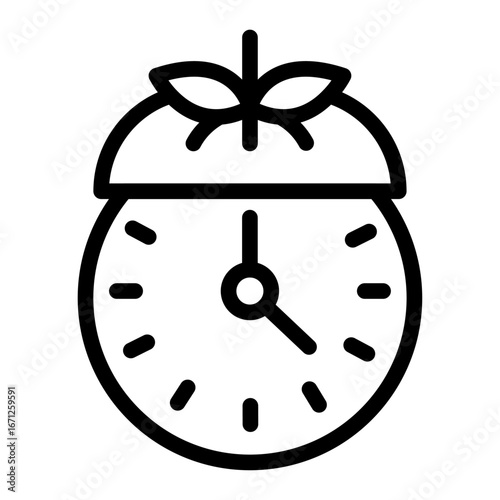 Deadline Management Line Icon of Productivity Tools for Creators Icon Set