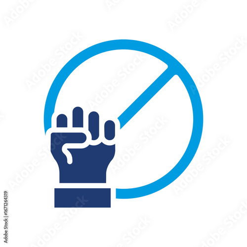 Resistance Icon Vector Illustration Blue Version