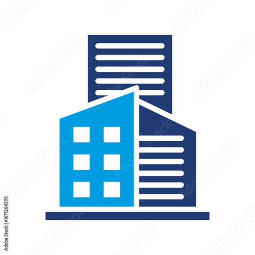 Company Icon Vector Illustration Blue Version